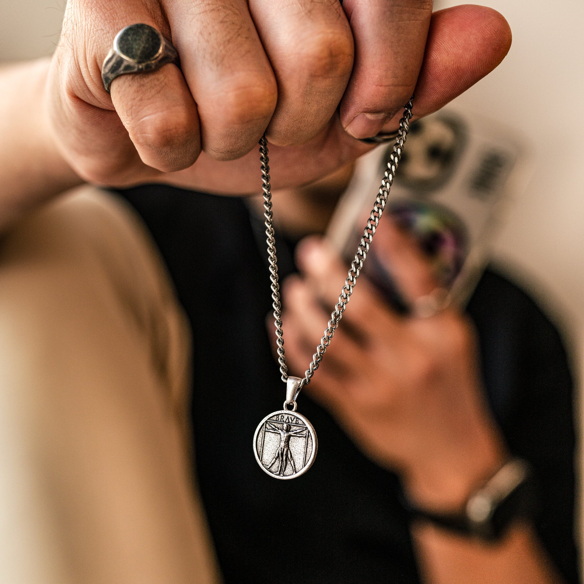 Collana Uomo BRAVE Vitruvio - Chiara Jewels