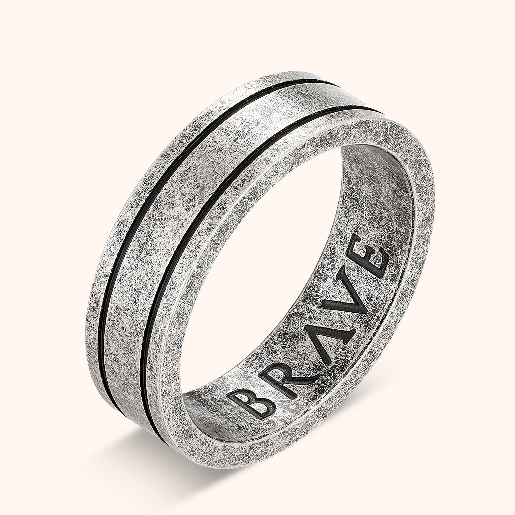 Anello Uomo BRAVE Basalto - Chiara Jewels