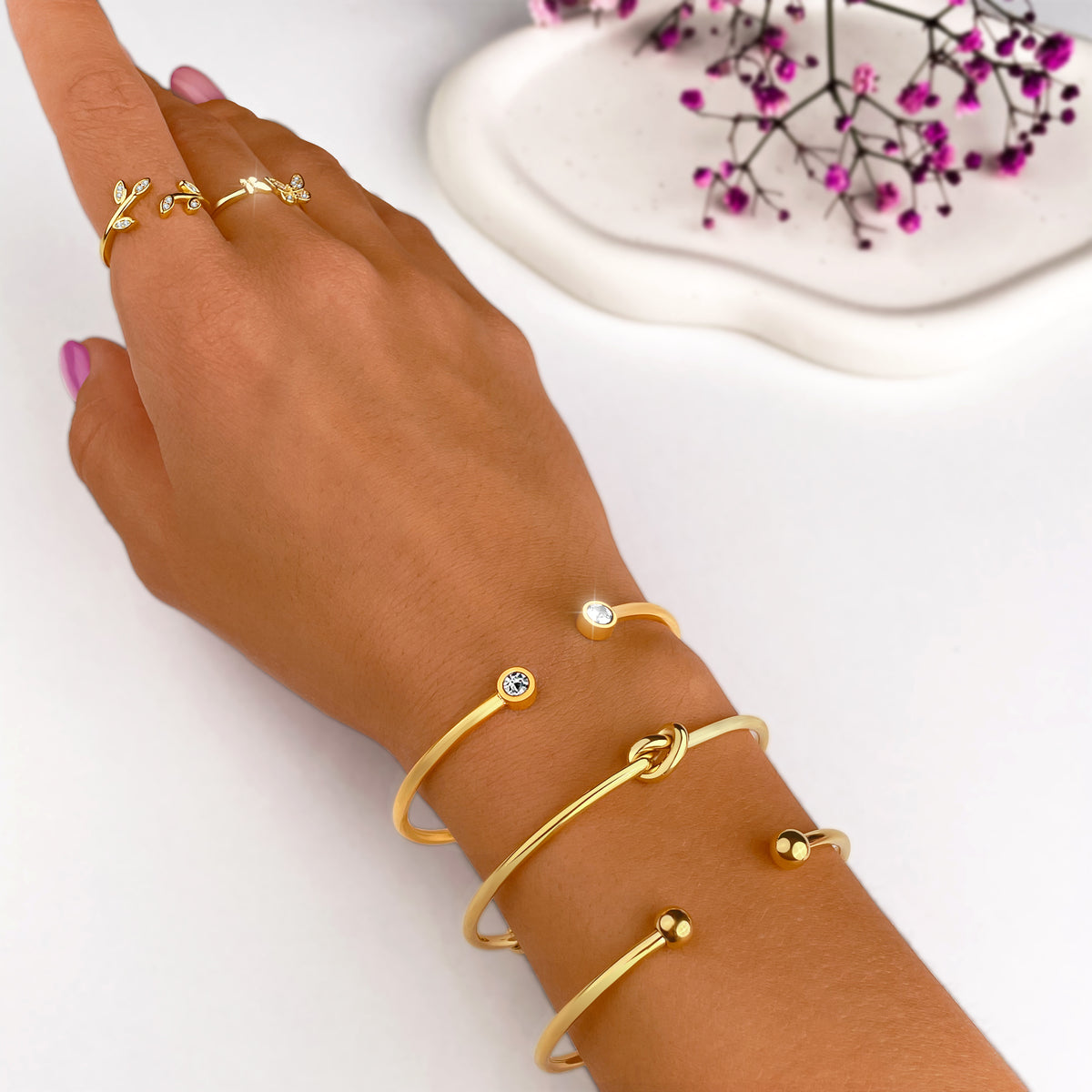 Bracciale Braccialetto Donna con anello farfalla Bracciale Braccialetto Donna con anello farfalla