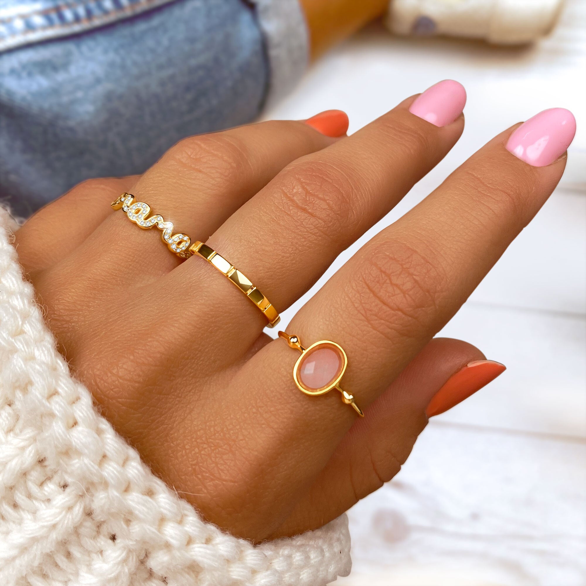 Anello Rosa Lucido - Chiara Jewels