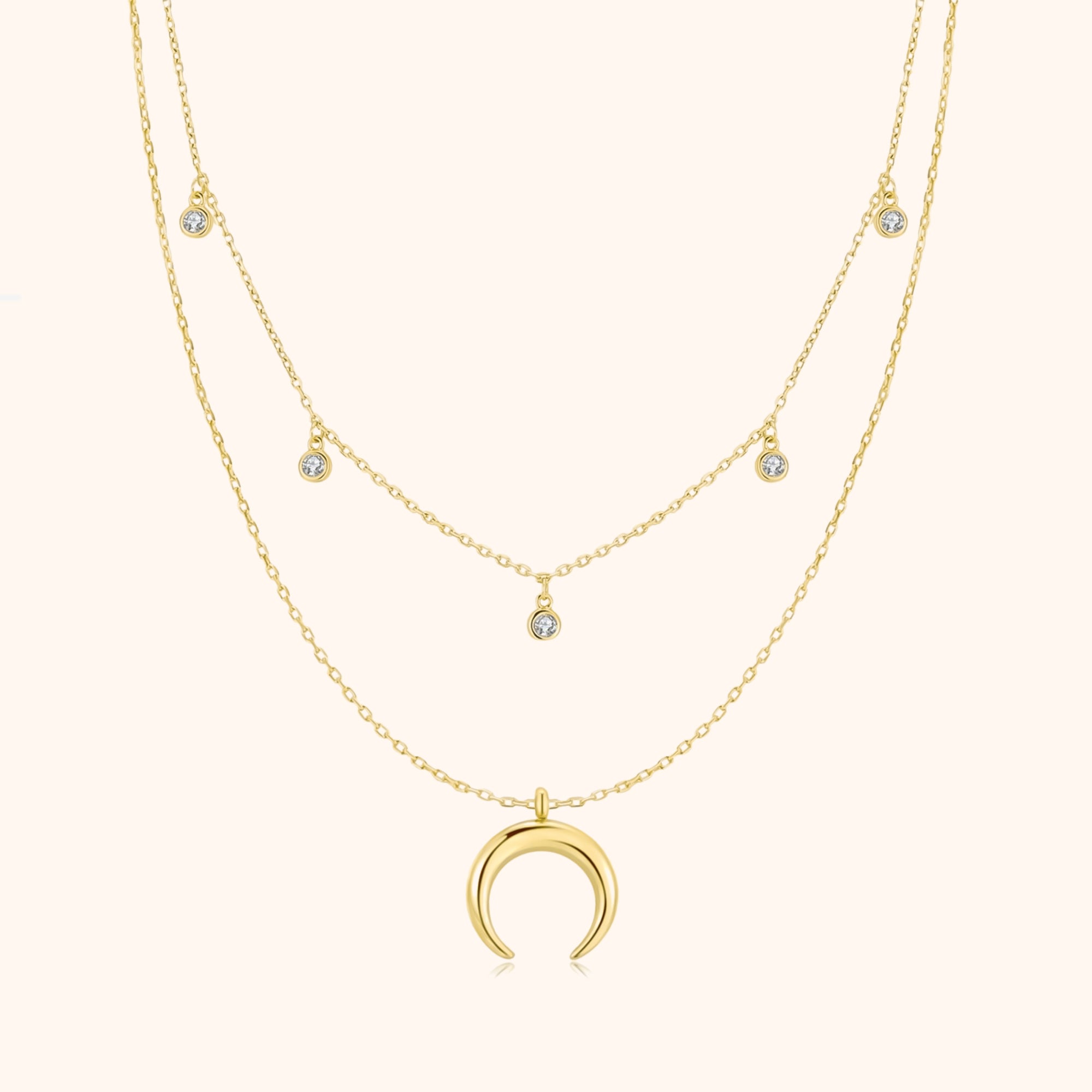 Collana Mezzaluna Zircone - Chiara Jewels