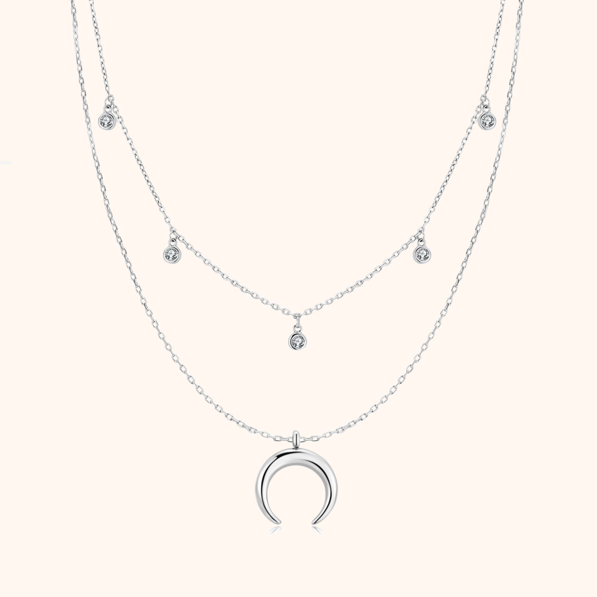 Collana Mezzaluna Zircone - Chiara Jewels