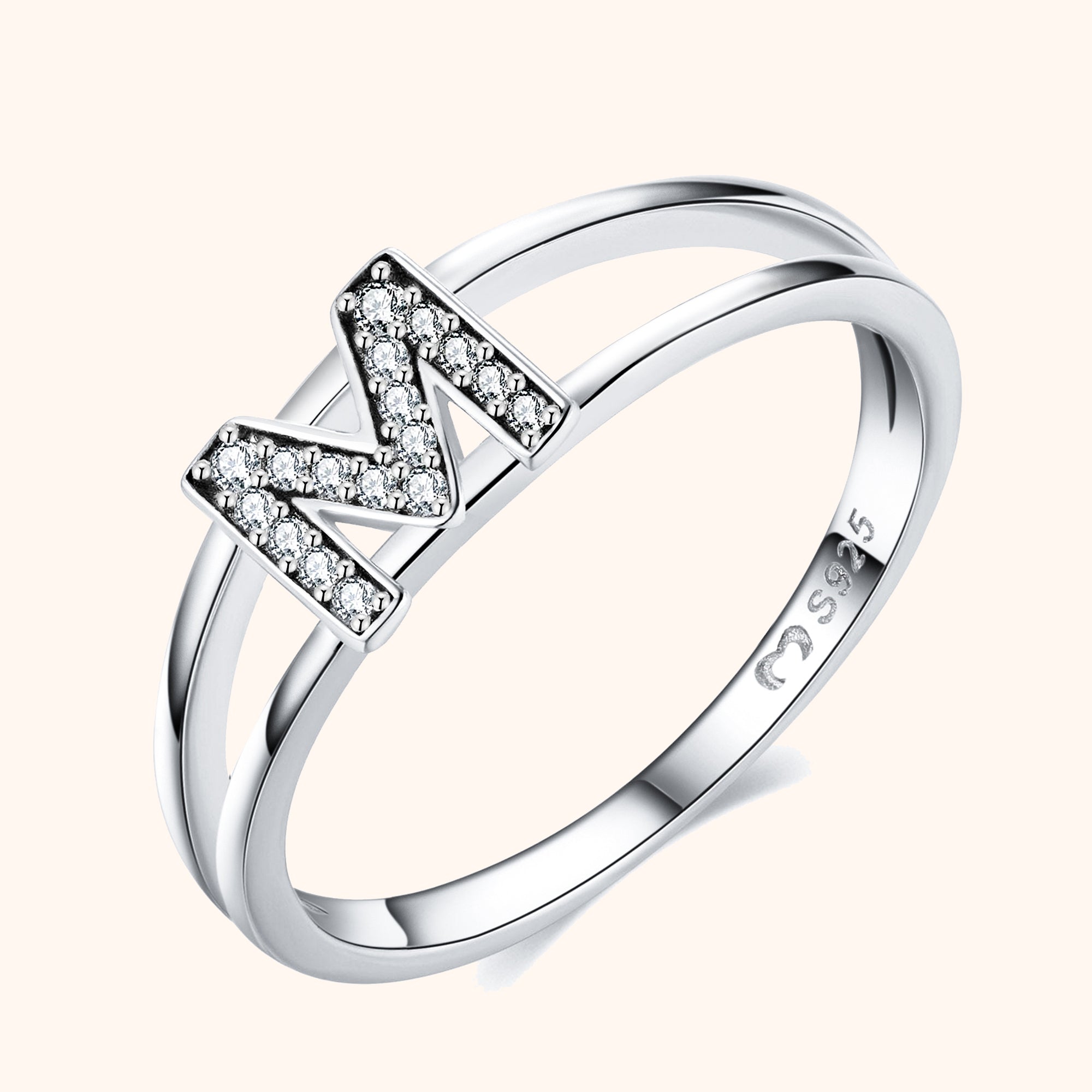 Anello Iniziale Argentati - Chiara Jewels