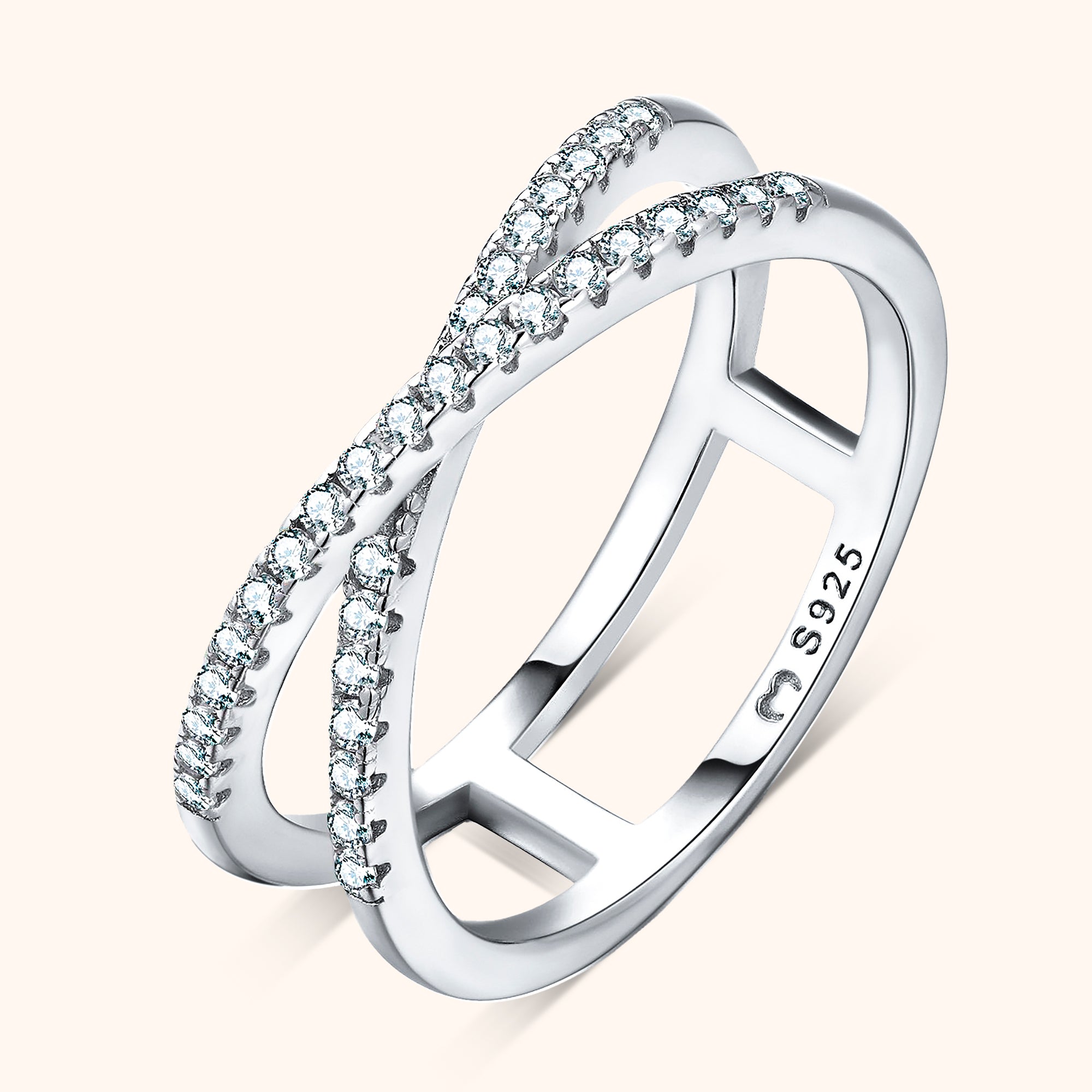 Anello Crossover Brillante - Chiara Jewels