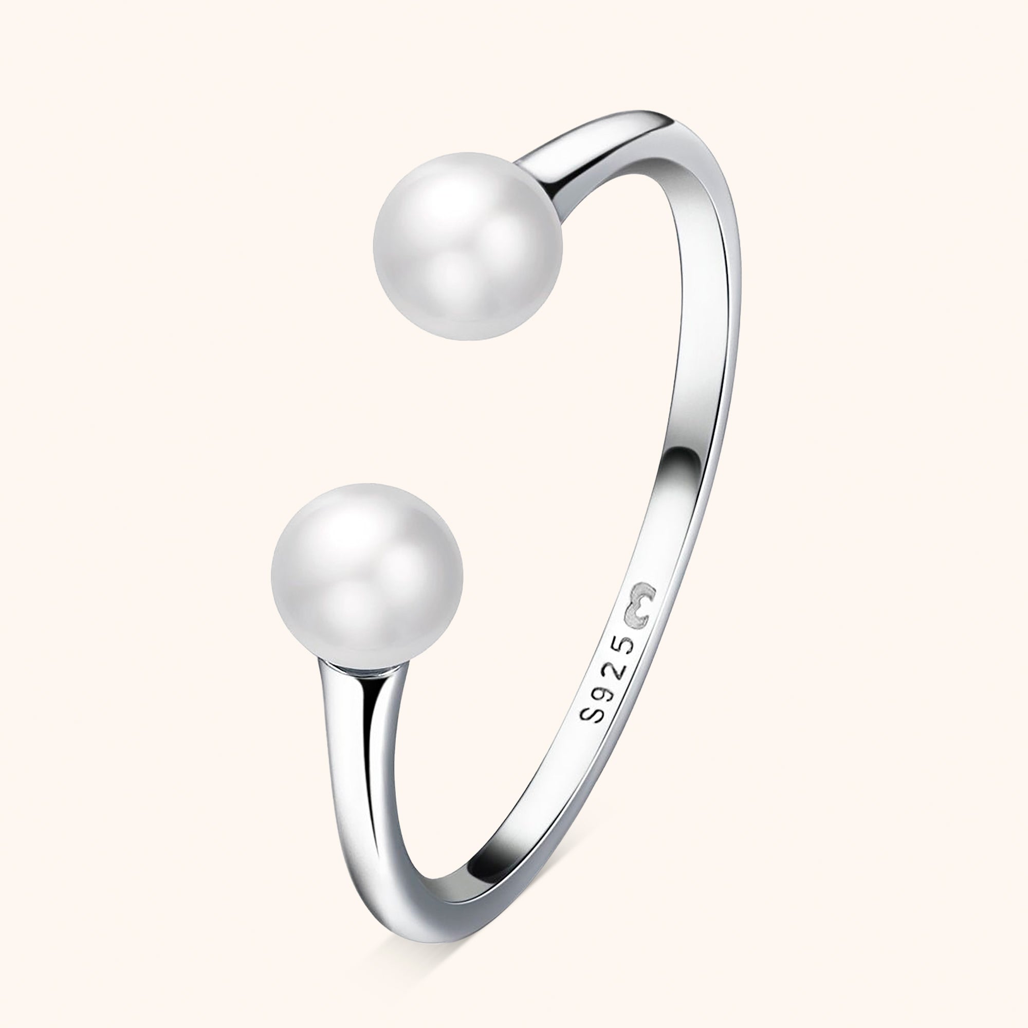 Anello Doppio Perlato - Chiara Jewels