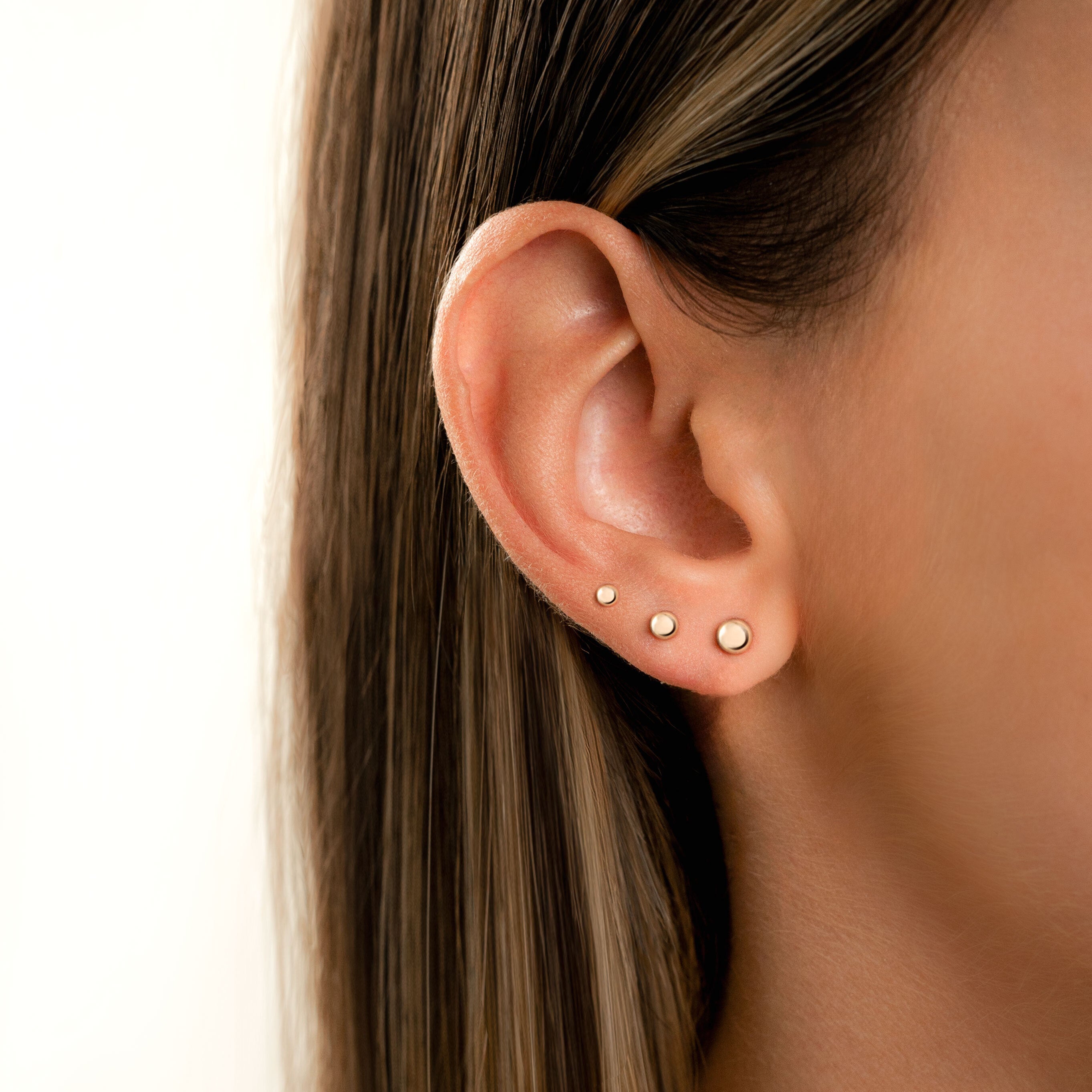 Orecchini A Sfera 4mm In Argento Sterling 925 | Tondini Classici Leggeri Per Donna