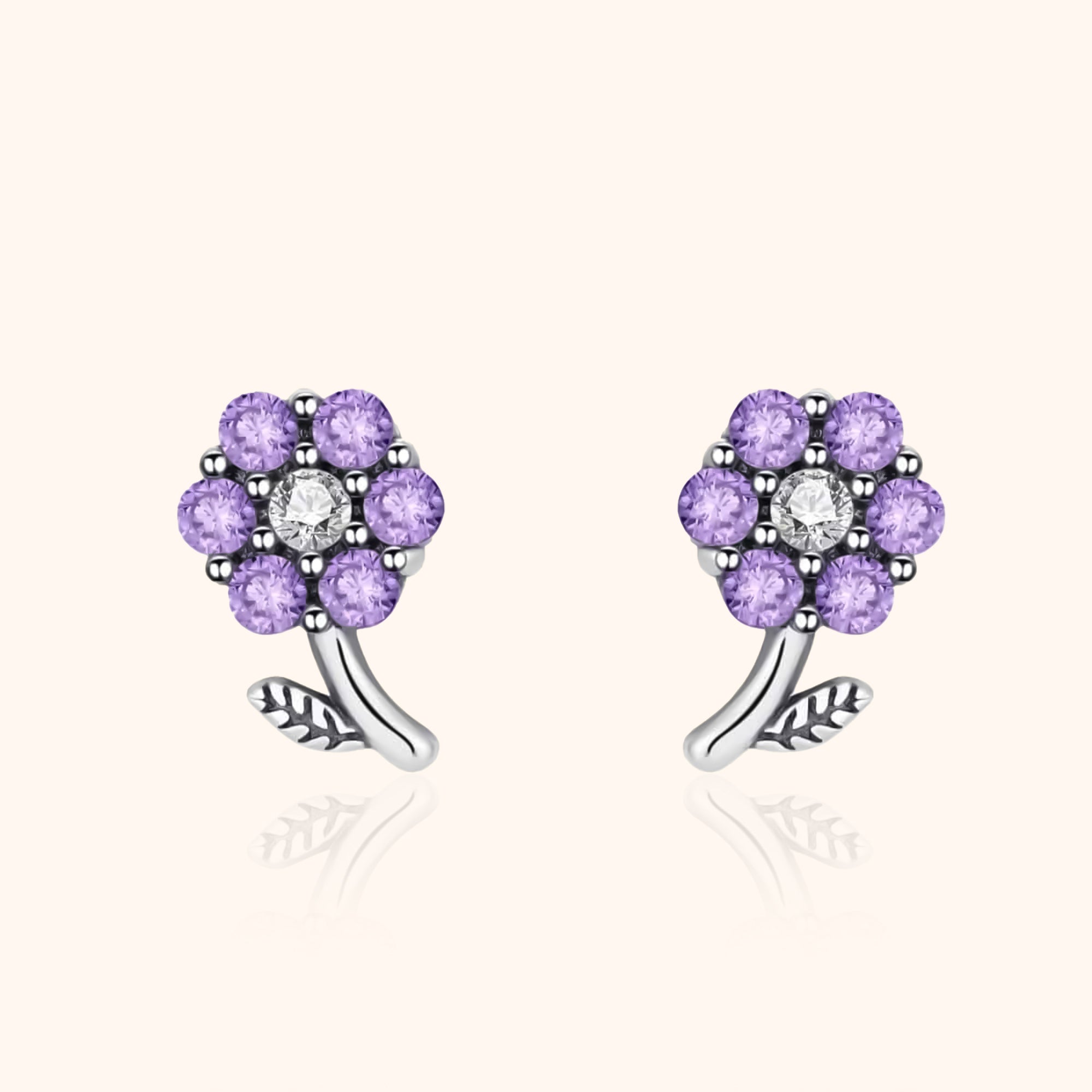 Orecchini Fiore Viola - Chiara Jewels