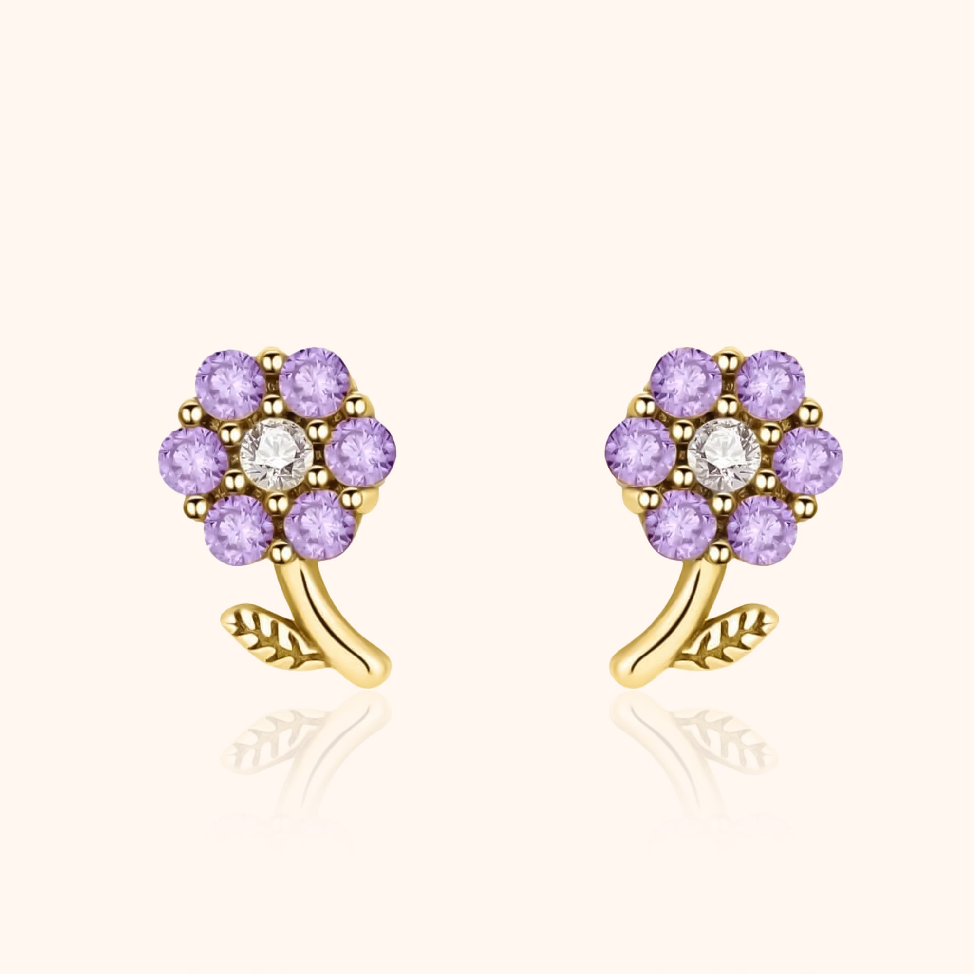 Orecchini Fiore Viola - Chiara Jewels