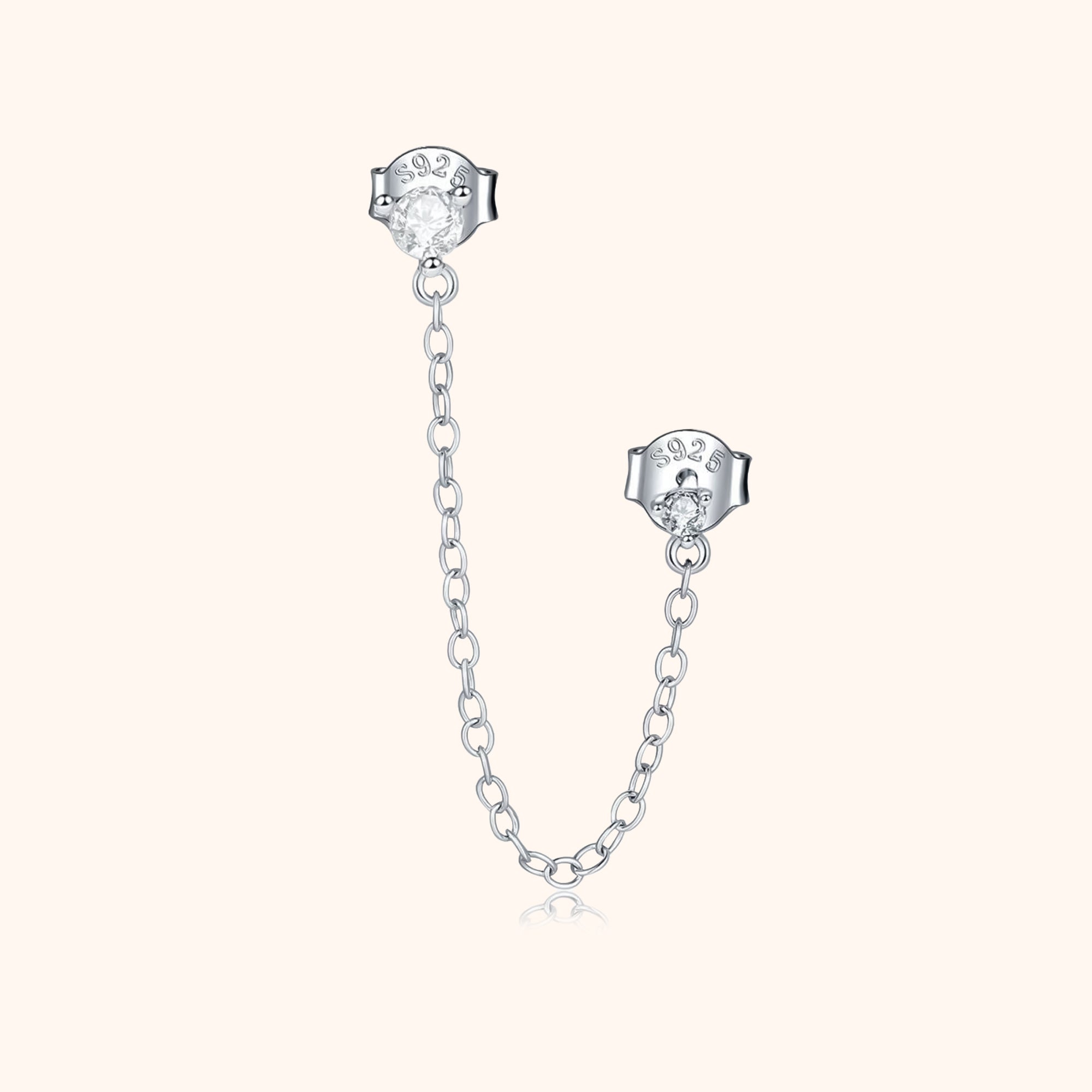 Orecchino Catena Zirconia - Chiara Jewels