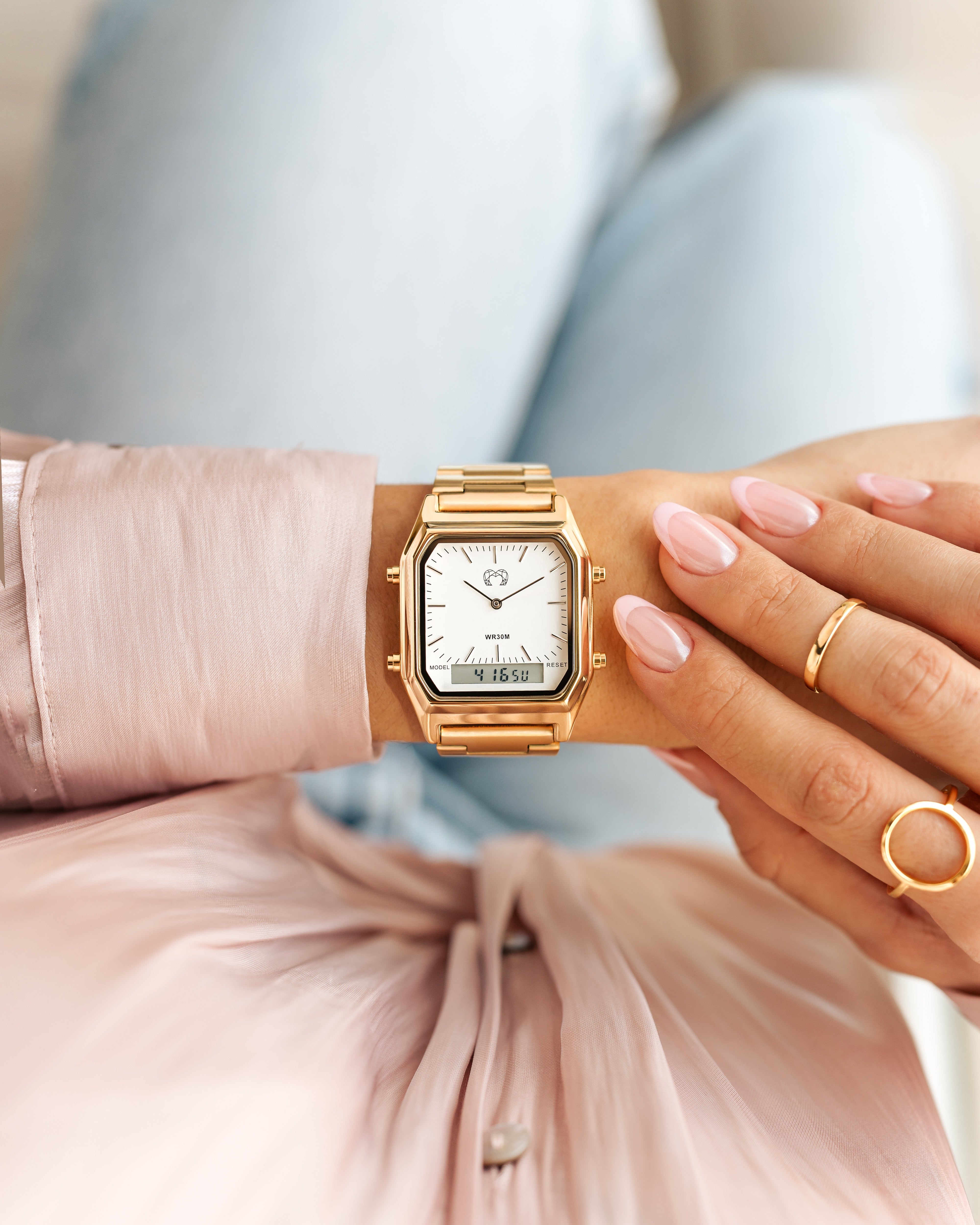 Orologio Retrò Vintage - GoldWhite - Chiara Jewels