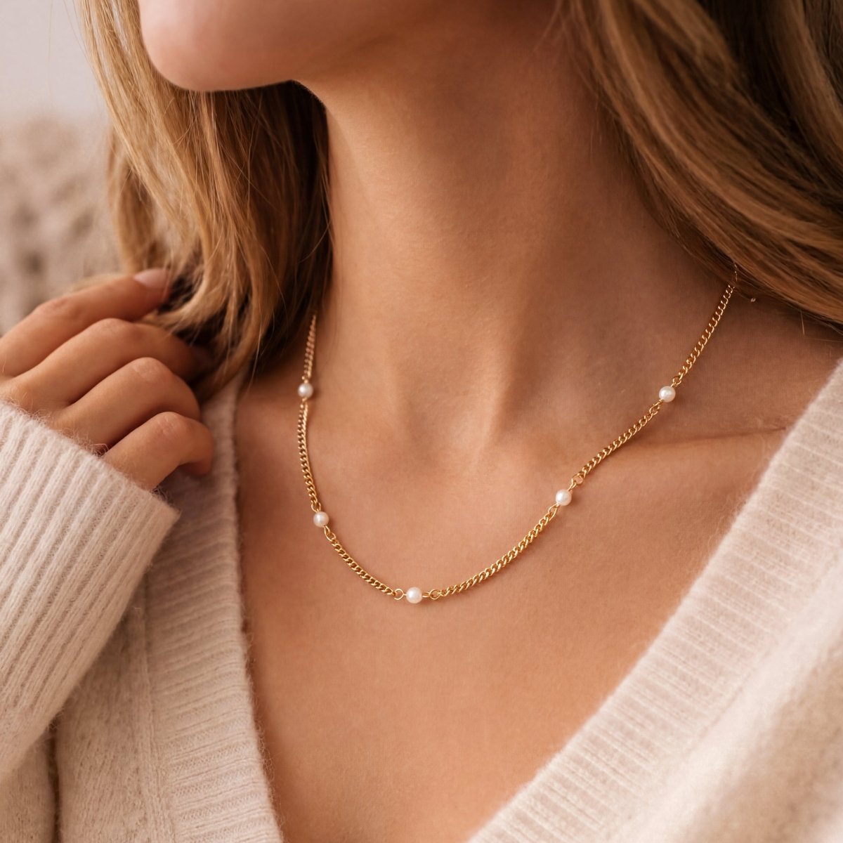Collana Piccole Perle Bianche