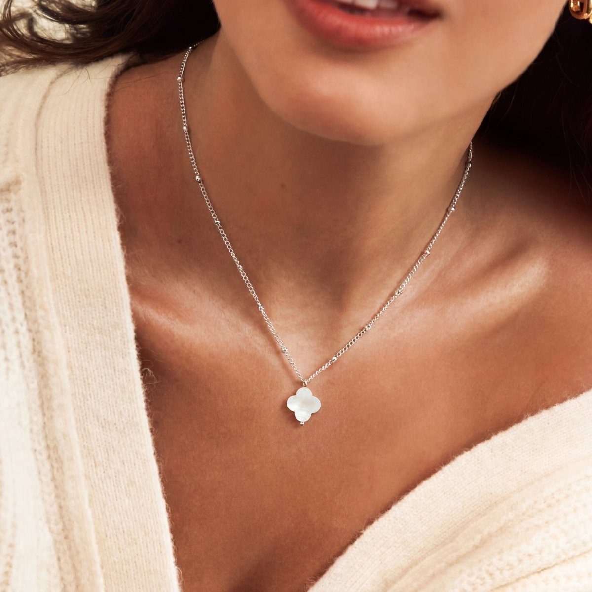 Collana Trifoglio Bianco