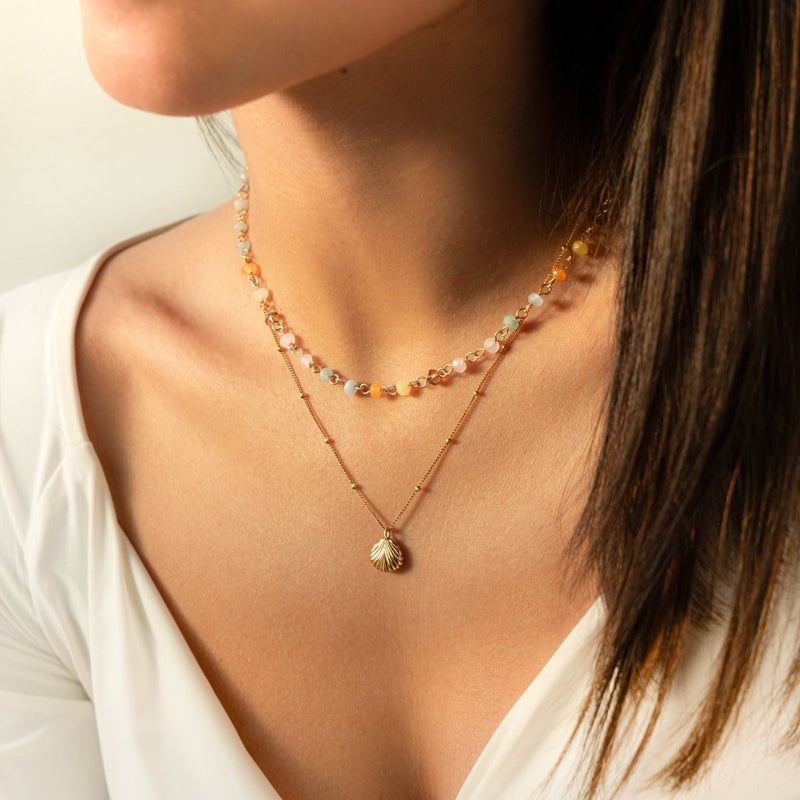 (Confezione da 2) Collana Conchiglia + Canarino - Chiara Jewels