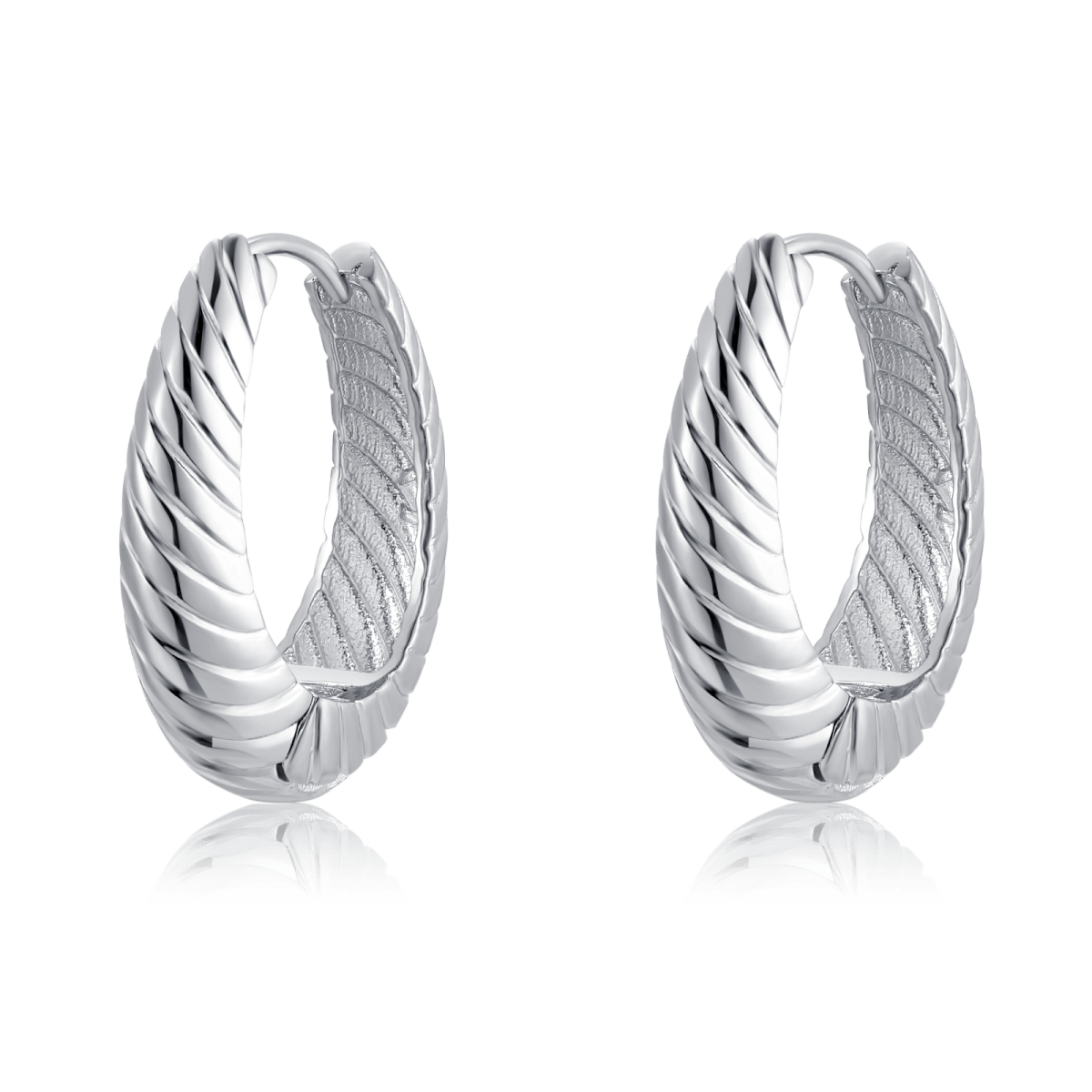 Orecchini Cerchio Scanalati