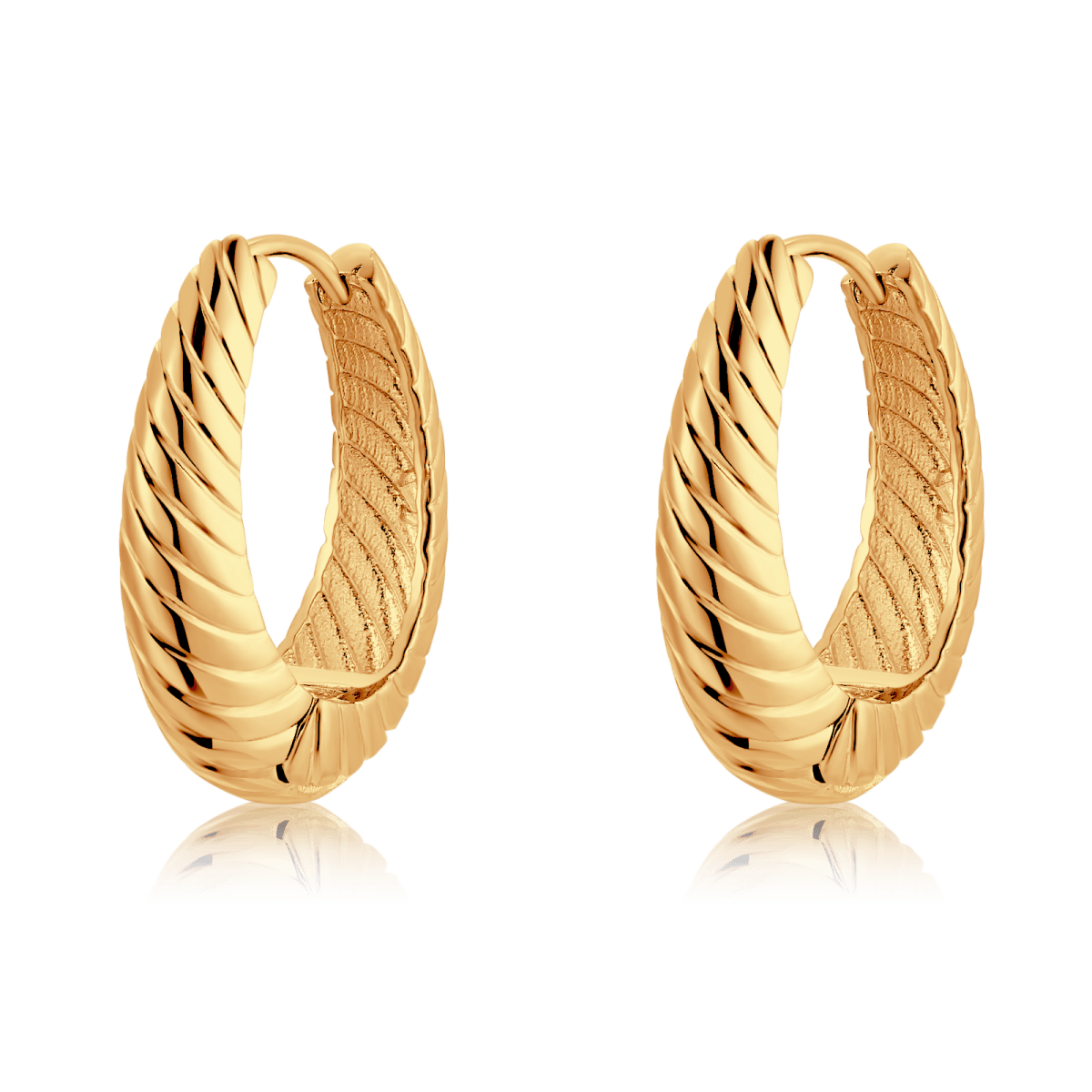 Orecchini Cerchio Scanalati