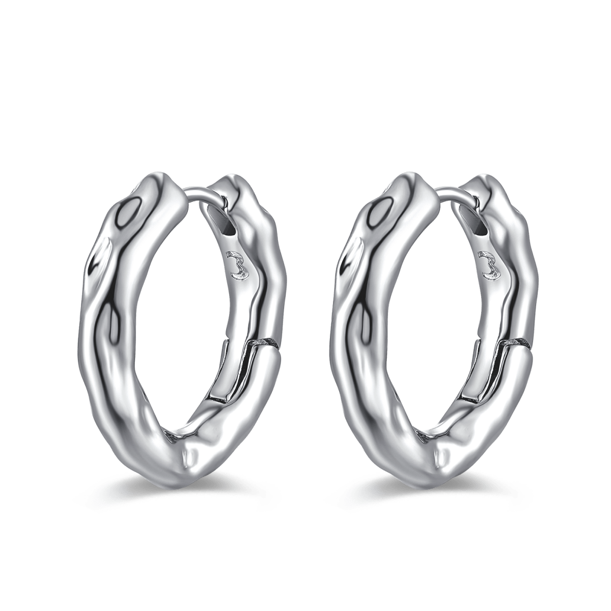 Orecchini Donna A Cerchio Ondulato In Argento 925 - OR0079AG | Linea - Foto 6