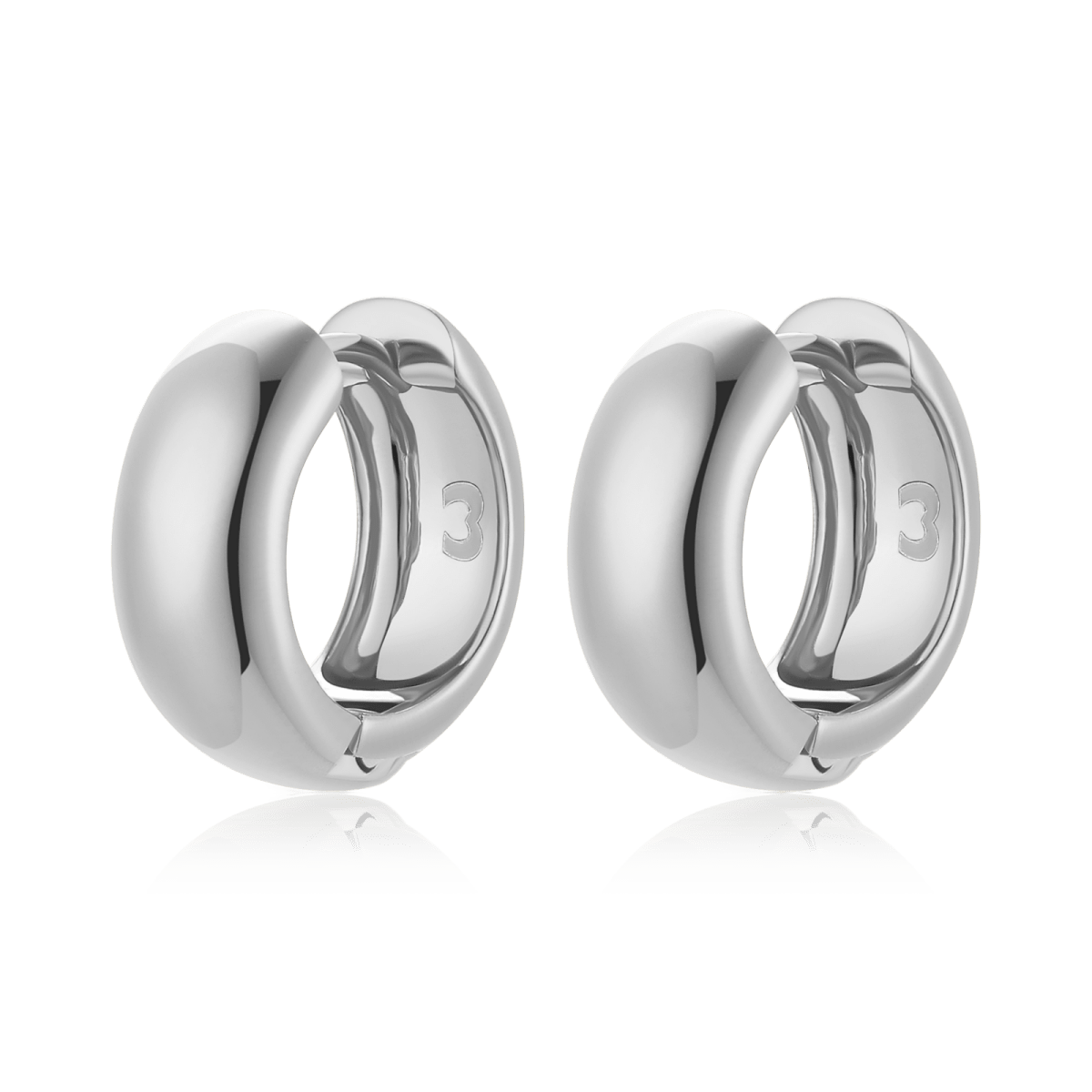 Orecchini Cerchi Arrotondati