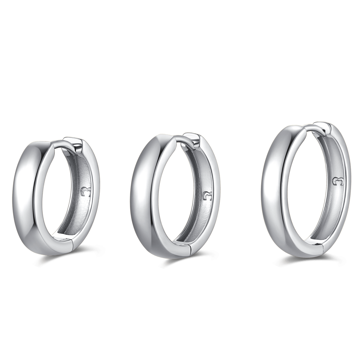 MADI Orecchini A Cerchio Argento 925 | Tre Stili Intrecciati Ovali 20mm | Donna Eleganti
