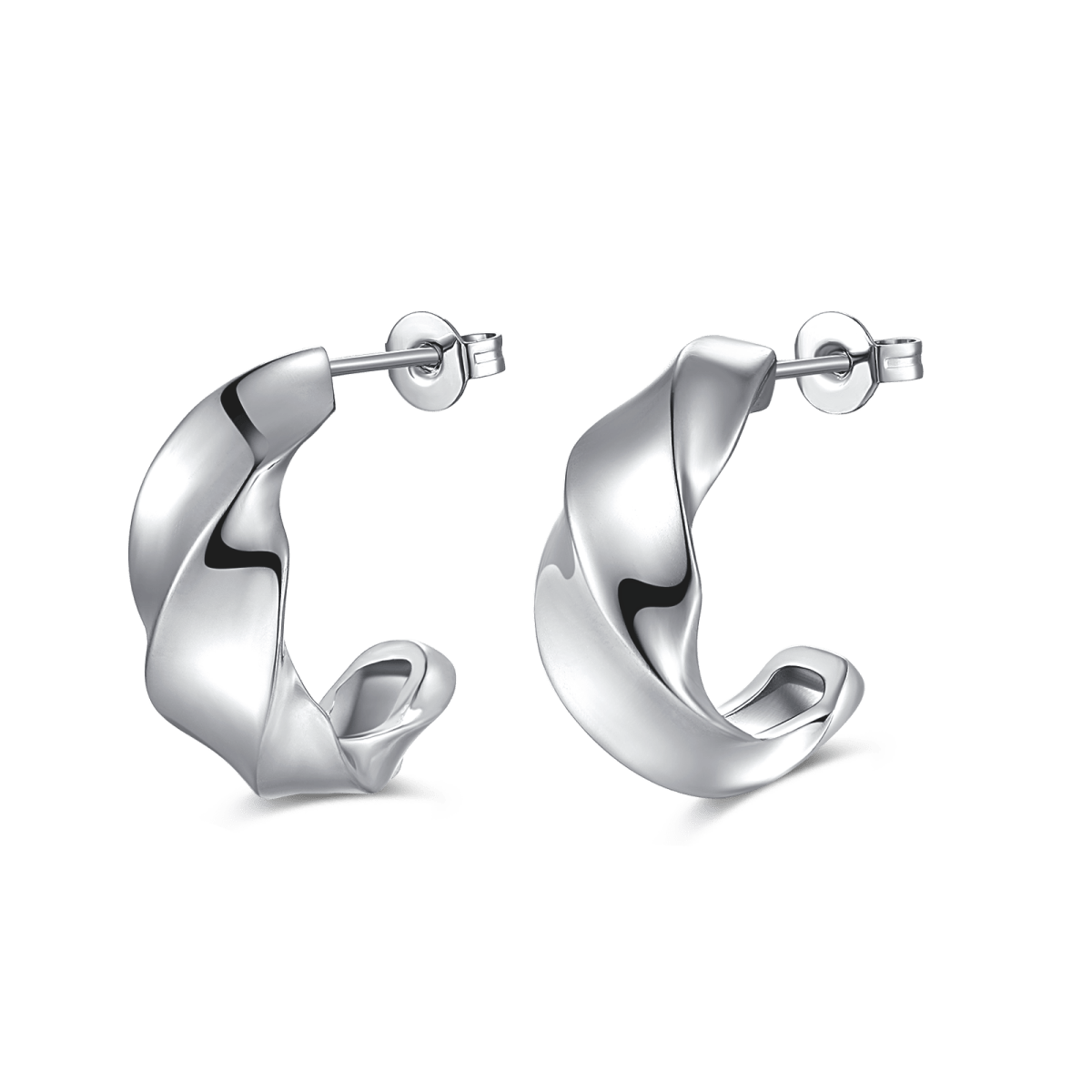 Orecchini Cerchio Ondulazione