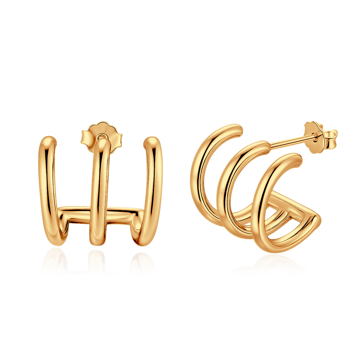 Orecchini Semicerchio Triple Archi