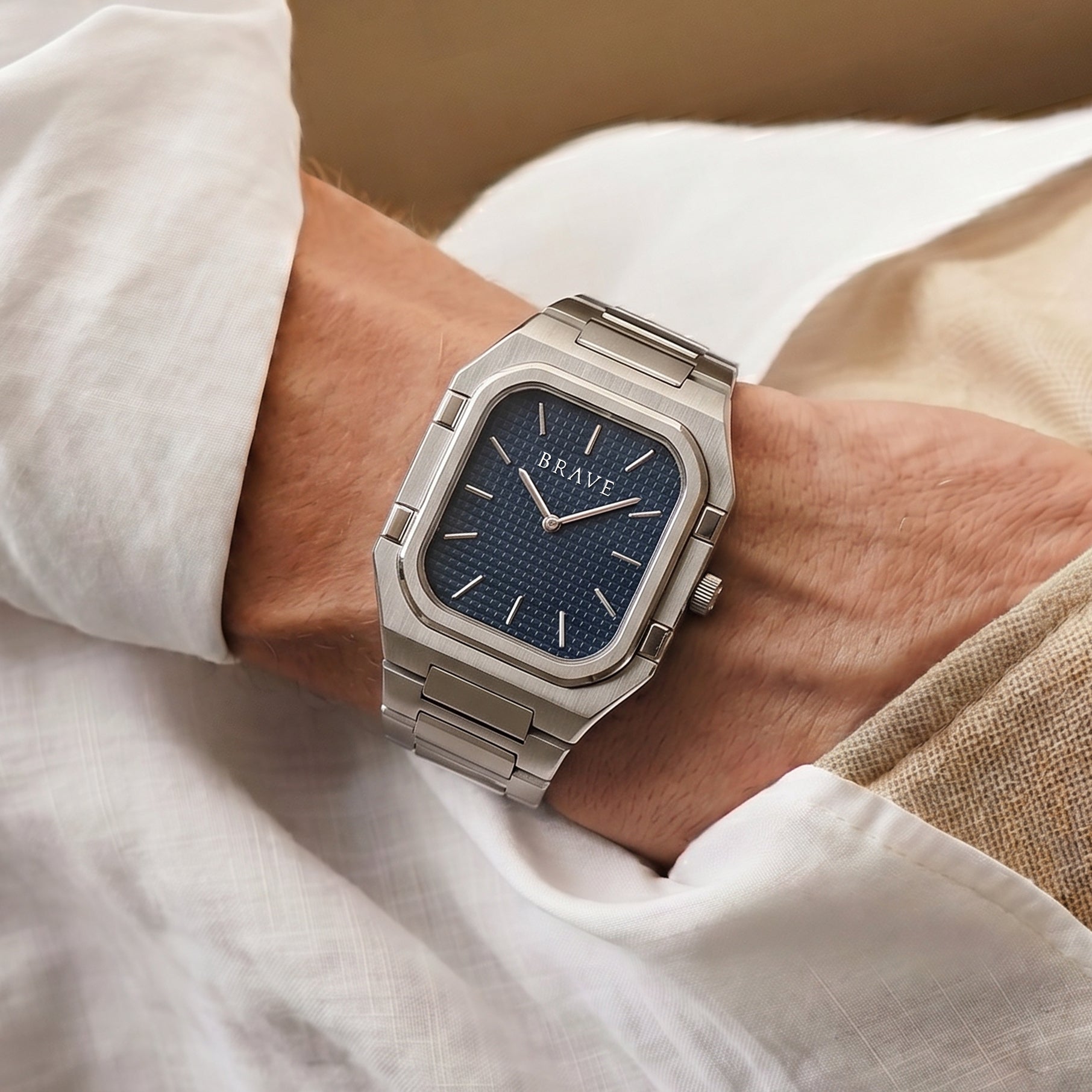 Orologio ~ Brando BRAVE - Argento-Blu Navy