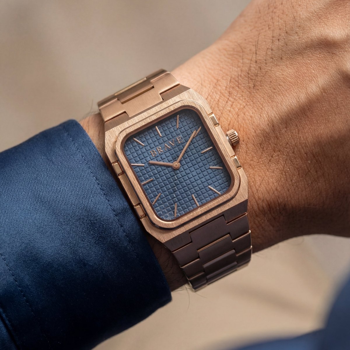 Orologio ~ Brando BRAVE - Rose Gold-Blue