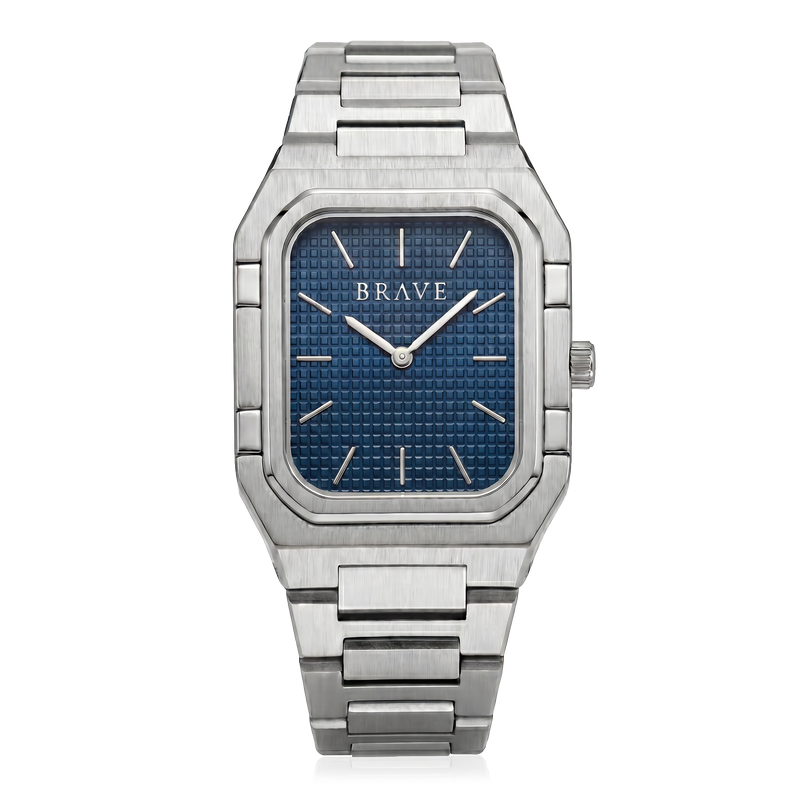 Orologio ~ Brando BRAVE - Argento-Blu Navy