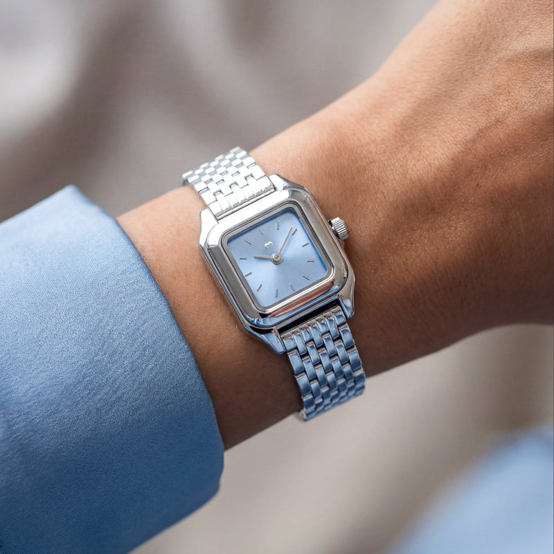 Orologio ~ Hampton Argento-Blu Tenue