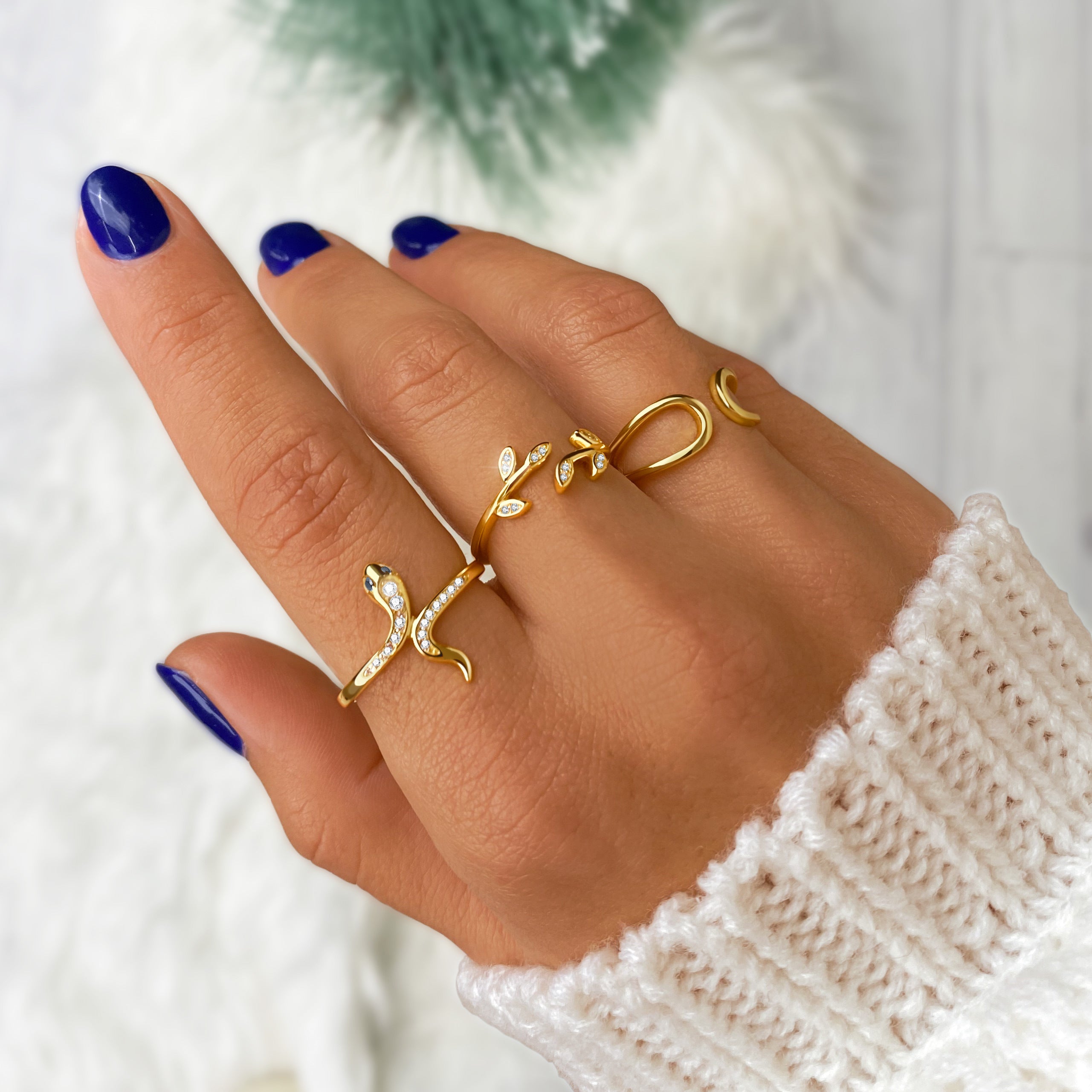 Anello Fogli Brillanti - Chiara Jewels