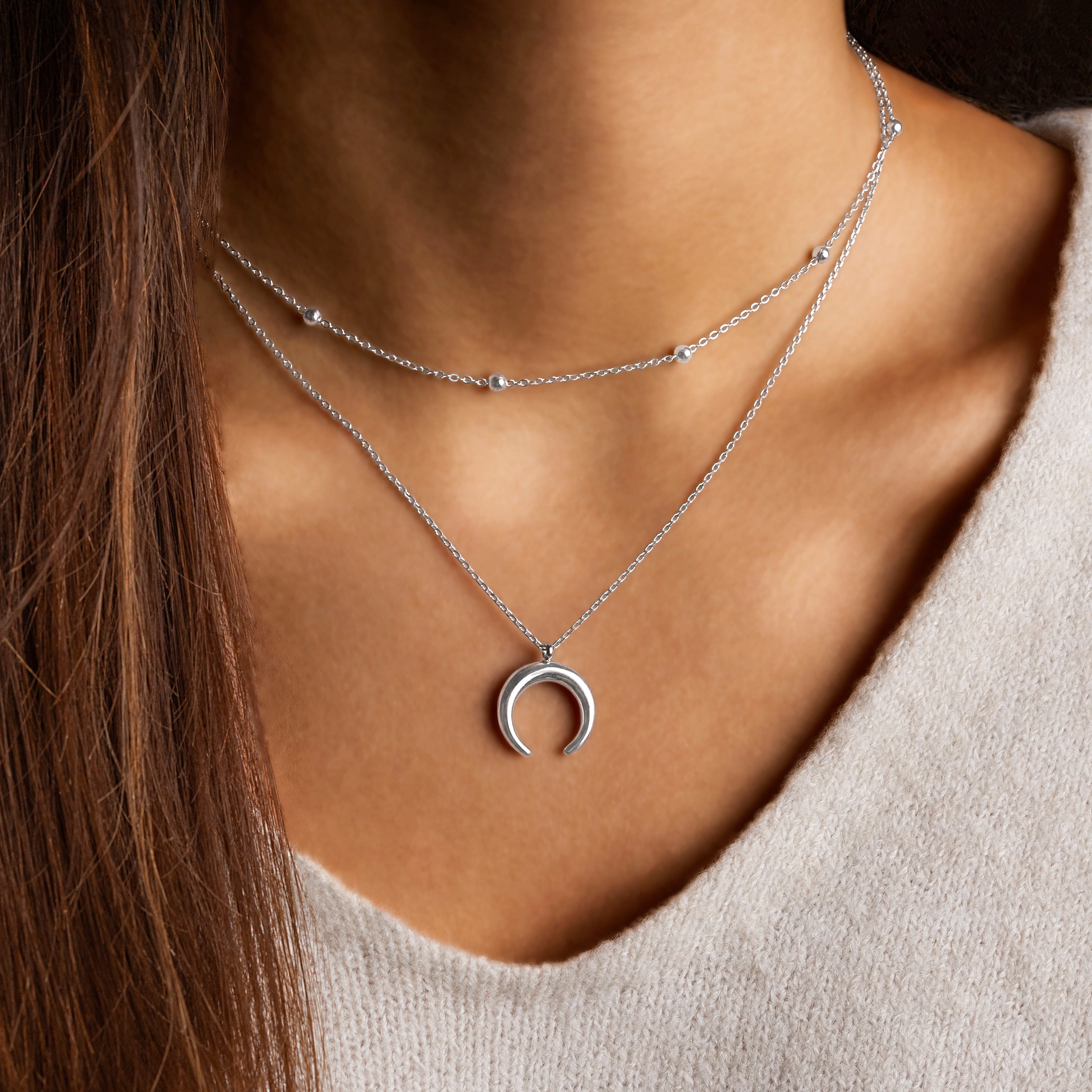 Collana Mezzaluna Palle - Chiara Jewels