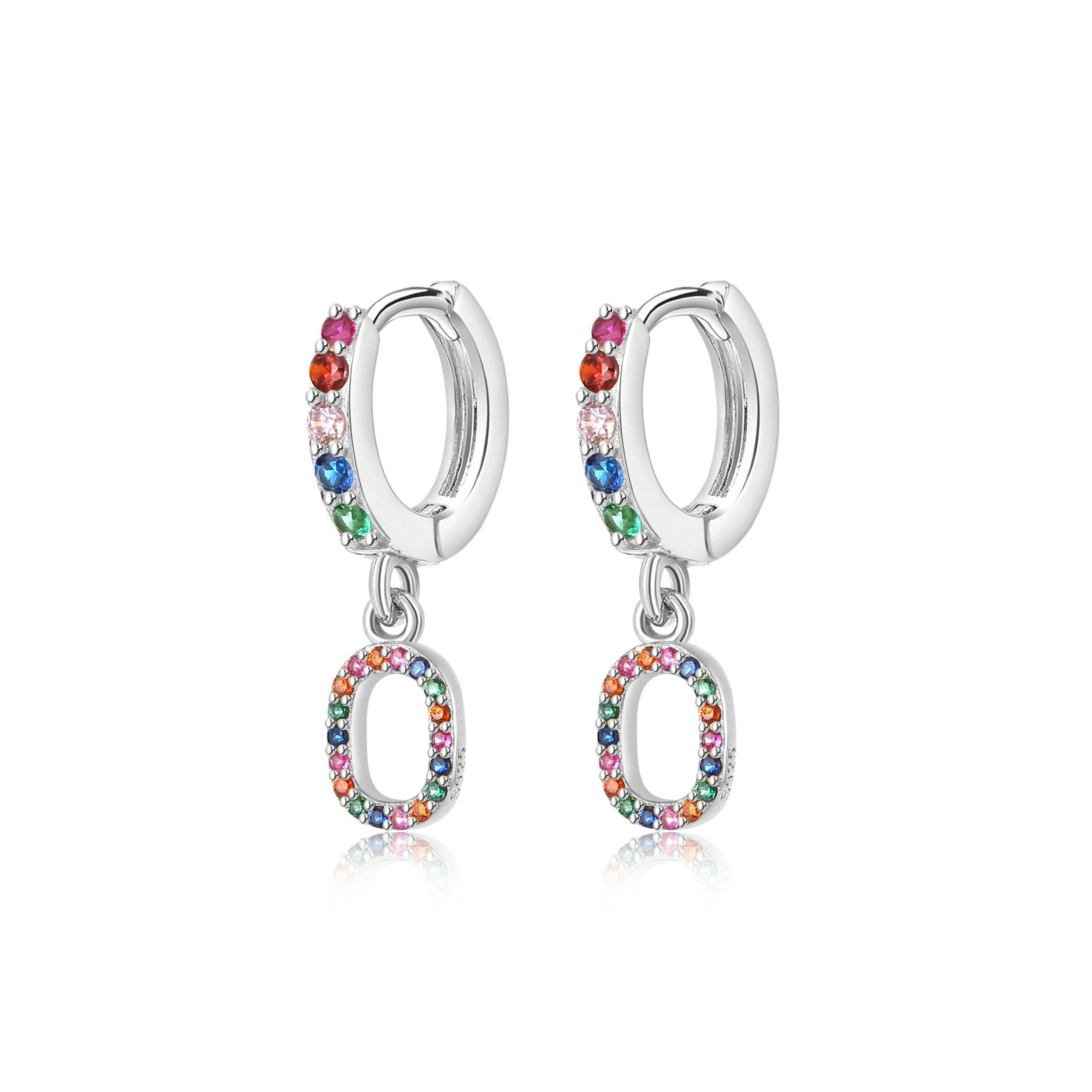 Orecchini "Cerchi Arcobaleno Iniziale" - Chiara Jewels