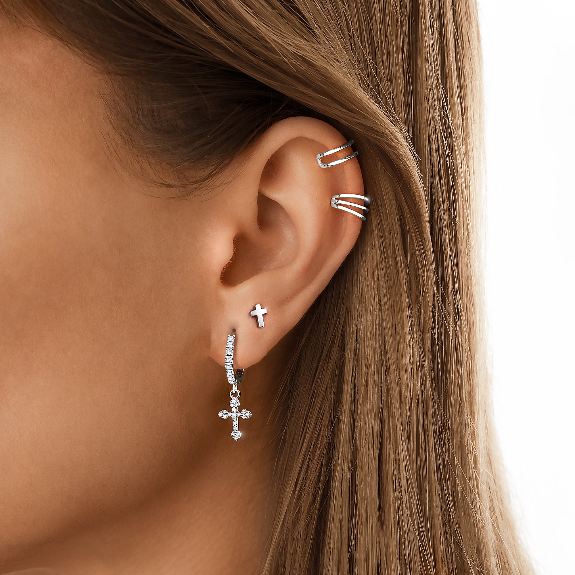 Nklaus 2x singoli orecchini a cerchio gotici celtici in argento 925 STERLING SILVER 20mm 40378 Nklaus 2x singoli orecchini a cerchio gotici celtici in argento 925 STERLING SILVER 20mm 40378