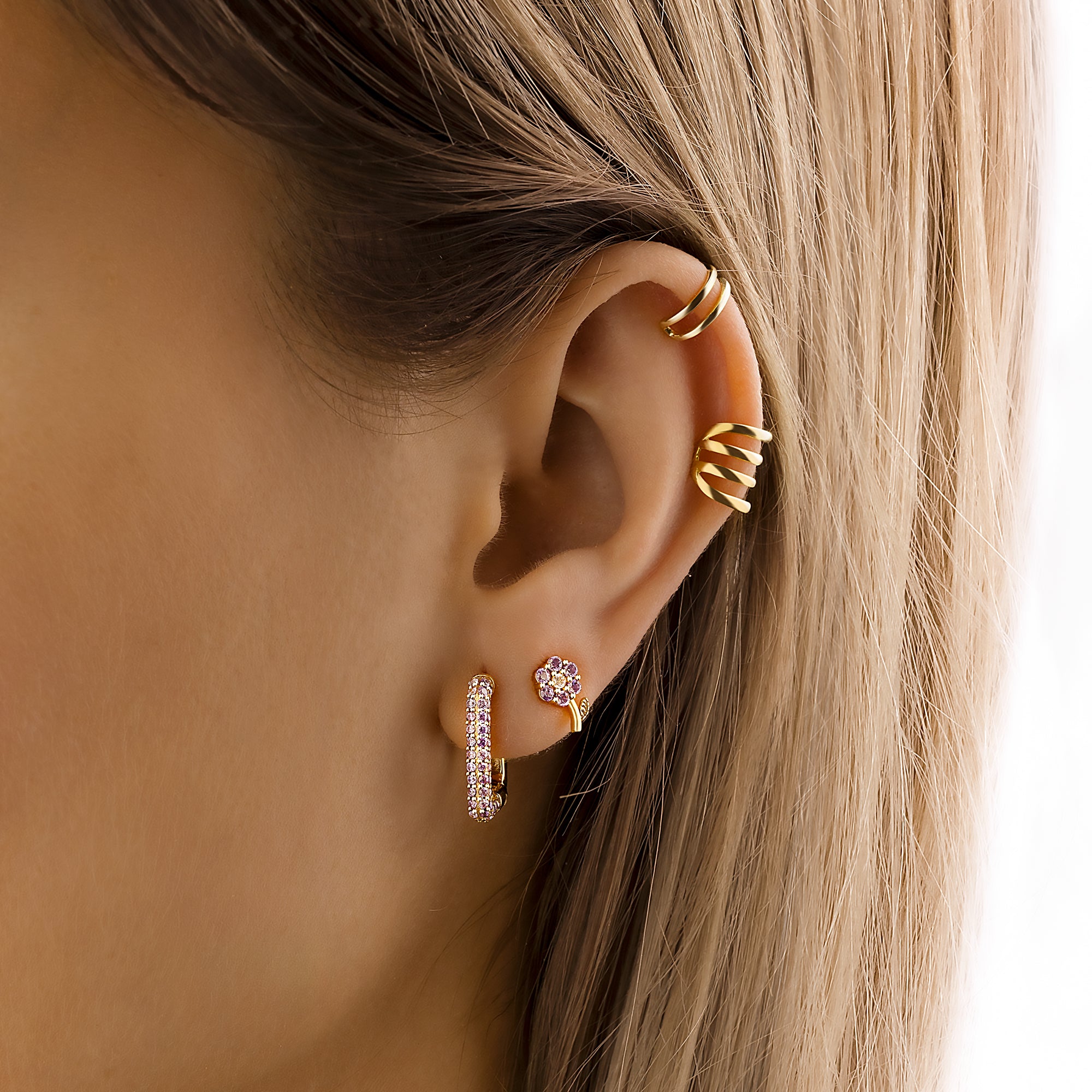 Orecchini Fiore Viola - Chiara Jewels