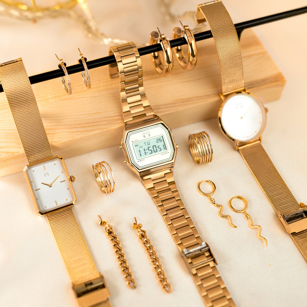 Orologio Digitale "Vintage" ~ Oro - Chiara Jewels